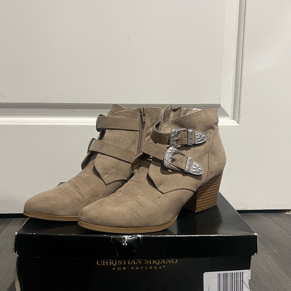 Christian Siriano Women's Tan Ankle Boots